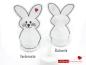 Preview: LED-Cover Hase als Osterdeko